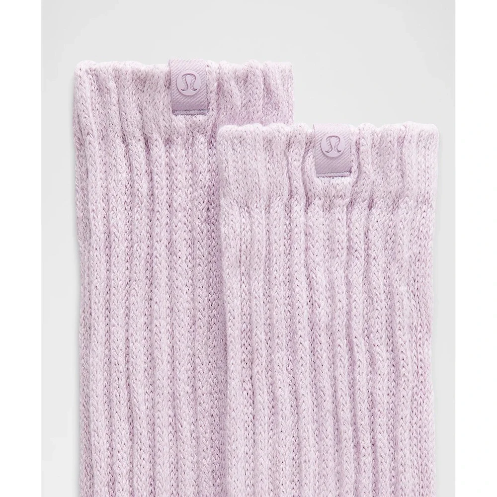 Lululemon-Unisex Slouch Socks-Lilac Play/Pink Pearl